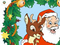 Санта с оленем обои