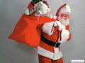 Дед Мороз с мешком подарков обои